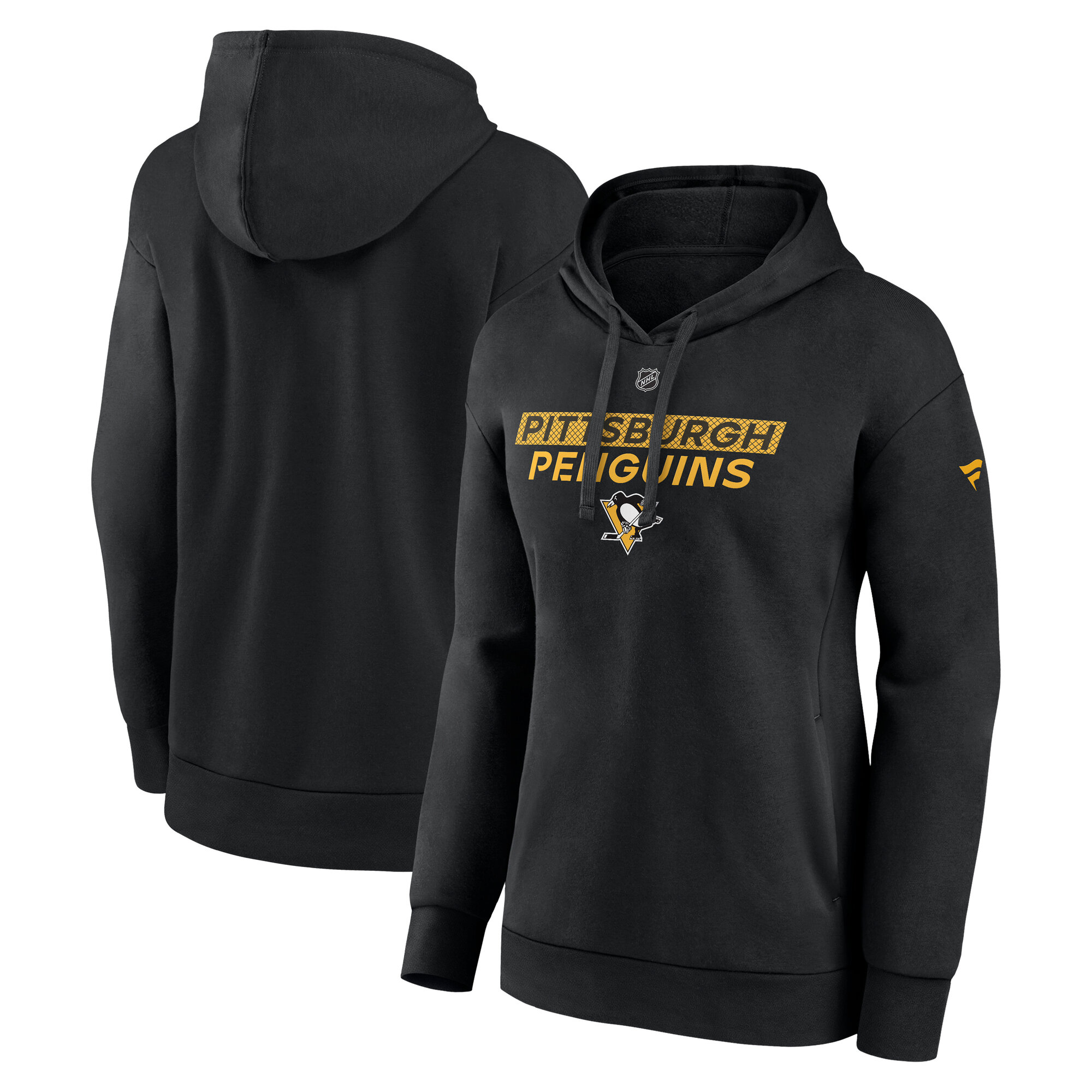 Women's Fanatics Black Pittsburgh Penguins Authentic Pro Core Primary Fleece Pullover Hoodie